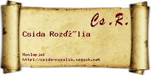 Csida Rozália névjegykártya