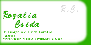 rozalia csida business card